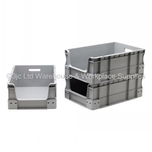 Heavy Duty Stacking Euro Box 60cm 45 Litre Open Front